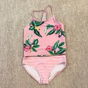 Old Navy Pink Tropical Kids Bikini